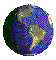spinning earth globe
